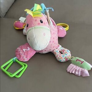 Baby gund NEW pink boo rolly polly